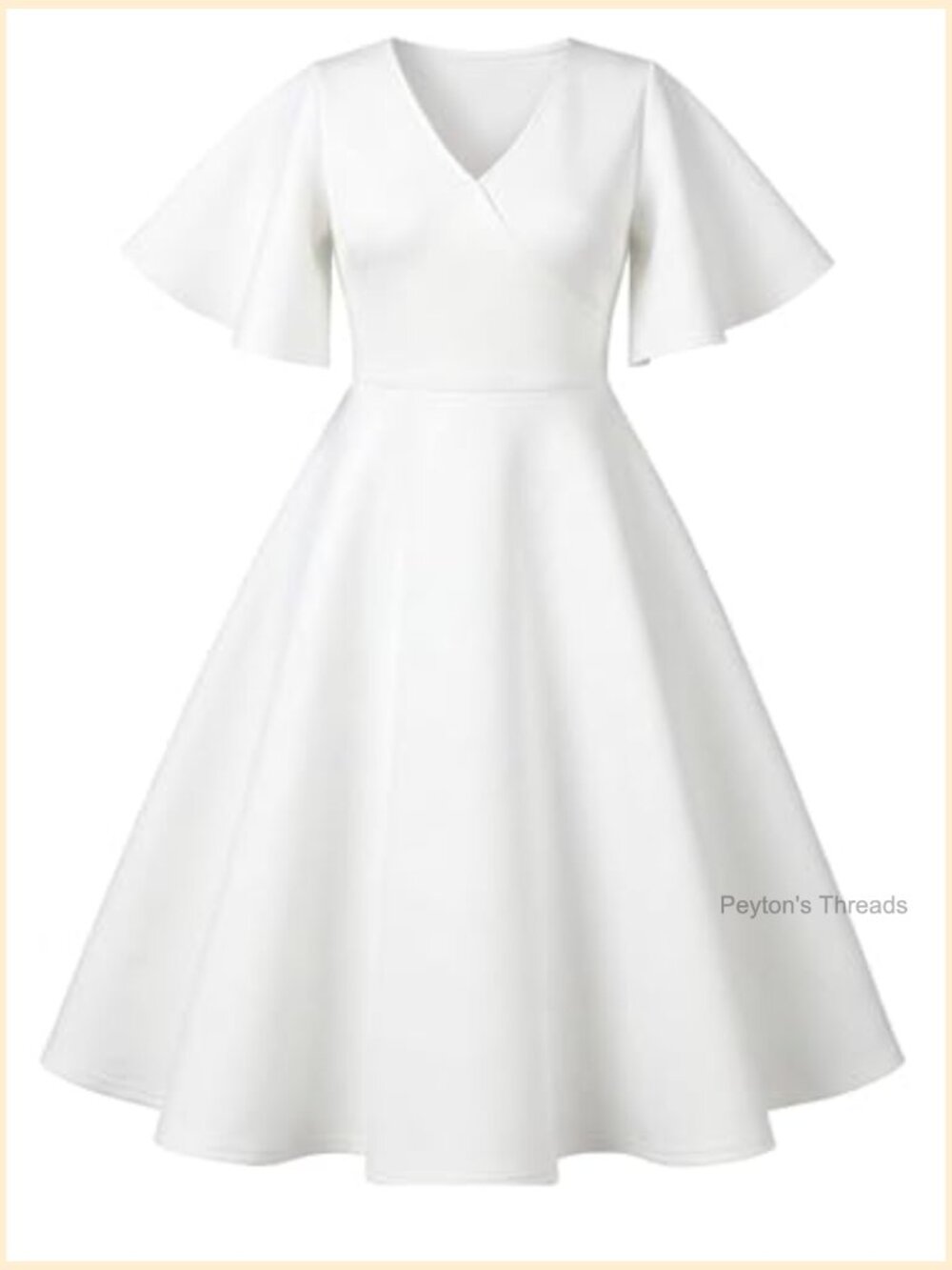 Elegant Bodycon Midi Dress Short Sleeve V Neck Wedding Guest Party - Picture 3 of 4
